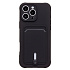 Чехол-накладка - SC304 c картхолдером для "Apple iPhone 16 Pro Max" (black) (234444)