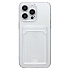 Чехол-накладка - SC276 с картхолдером для "Apple iPhone 15 Pro Max" (transparent)