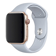 Ремешок - ApW Sport Band Apple Watch 42/44/45/49 mm силикон на кнопке (L) (silver)