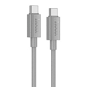 Кабель Type-C - Type-C Hoco X107 PD 60W 100см 3A  (gray)