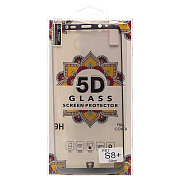 Защитная пленка изогнутая Glass PET 5D для "Samsung SM-G955 Galaxy S8 Plus" (silver)