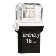 Флэш накопитель USB 16 Гб Smart Buy OTG Poko (black) 