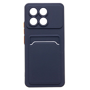 Чехол-накладка - SC337 с картхолдером для "Xiaomi Poco F6 Pro" (dark blue) (233661)