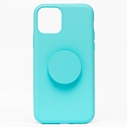 Чехол-накладка - SC161 с попсокетом для "Apple iPhone 11 Pro" (sky blue) ..