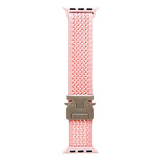 Ремешок - ApW42 Nylon на застежке Apple Watch 42/44/45/49 mm (light pink)