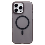 Чехол-накладка - SM038 SafeMag для "Apple iPhone 16 Pro Max" (black/matte transparent) (238599)