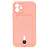 Чехол-накладка - SC304 с картхолдером для "Apple iPhone 12" (light pink)