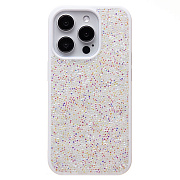 Чехол-накладка - PC071 POSH SHINE для "Apple iPhone 15 Pro" россыпь кристаллов (white) (226897)