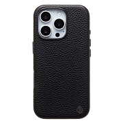 Чехол-накладка Cellis SM030 SafeMag для "Apple iPhone 16 Pro" Натуральная кожа зернистая (black) (237478)