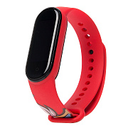 Ремешок - WB01 Xiaomi Mi Band 5/Mi Band 6 силикон (016) (red)