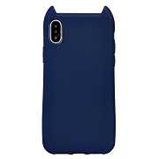 Чехол-накладка - SC129 для "Apple iPhone X/iPhone XS" (dark blue) ..