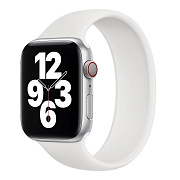 Ремешок - ApW15 монобраслет Apple Watch 42/44/45/49 mm силикон (white)