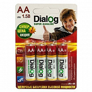 Батарейка AA Dialog LR6 Super Alkaline (4)