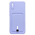 Чехол-накладка - SC304 с картхолдером для "Xiaomi Redmi 9A/Redmi 9i" (dark violet)