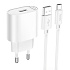 Адаптер Сетевой с кабелем Hoco C109A USB 2,1A/10W (USB/Type-C) (white)