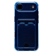 Чехол-накладка - SC300 с картхолдером для "Apple iPhone 17 Air" (deep blue)