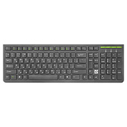 Клавиатура беспроводная Defender SM-536 UltraMate мембранная USB (black)
