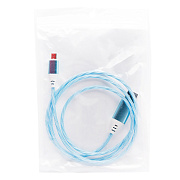 Кабель USB - micro USB - Luminous 10W 100см 2A  (blue)