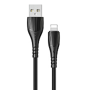 Кабель USB - Apple lightning Borofone BX37 Wieldy* 12W 100см 2,4A  (black)