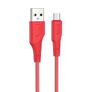 Кабель USB - micro USB Hoco X58 Airy silicone 15W 100см 3A  (red)