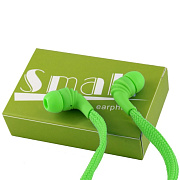 Проводные наушники внутриканальные Small Шнурки Jack 3,5  (green)