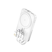 Внешний аккумулятор Hoco J135 22.5W+PD20W SafeMag 10000mAh Micro/Type-C/USB/Type-C (white)