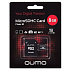Карта флэш-памяти MicroSD  8 Гб Qumo +SD адаптер (class 10)