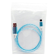 Кабель USB - Type-C - Luminous 10W 100см 2A  (blue)