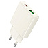 Адаптер Сетевой Hoco N45 Biscuit PD+QC3.0 USB/Type-C 30W (moonlight white)