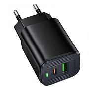 Адаптер Сетевой Borofone BAS83A Star USB/Type-C 20W (black)
