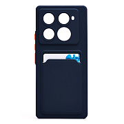 Чехол-накладка - SC337 с картхолдером для "Infinix Note 40 Pro 5G" (dark blue) (230678)