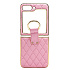 Чехол-накладка - FLIP экокожа стеганая с кольцом для "Samsung Galaxy Flip 5" (pink)
