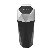 Контейнер - для мусора в авто "Push" в подстаканник (black/silver)