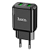 Адаптер Сетевой Hoco N6 Charmer QC3.0 2USB 3A/18W (black)