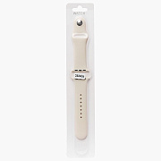 Ремешок - ApW Sport Band Apple Watch 38/40/41 mm силикон на кнопке (L) (ivory)