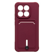 Чехол-накладка - SC304 с картхолдером для "Xiaomi 15T" (bordo) (242301)