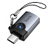 Переходник USB (м) - Type-C (п) Hoco UA46C (metal gray)