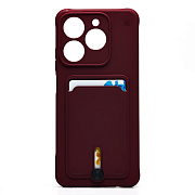 Чехол-накладка - SC304 с картхолдером для "Realme C61 4G Global" (bordo) (236989)