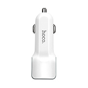 Адаптер Автомобильный Hoco Z23 2USB/5V/2.4A (white)