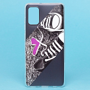 Чехол-накладка - SC185 для "Samsung SM-A415 Galaxy A41" (001) (black/purple)