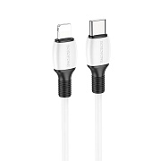 Кабель Type-C - Apple lightning Borofone BX84 PD 20W 100см 3A  (white)