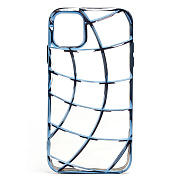 Чехол-накладка - SC340  для "Apple iPhone 11" (transparent/blue) (230441)