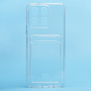 Чехол-накладка - SC276 с картхолдером для "Huawei Honor X8a" (transparent)