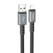 Кабель USB - Apple lightning Hoco X85 12W 100см 2,4A  (black)