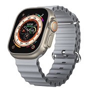 Ремешок - ApW26 Ocean Band Apple Watch 42/44/45/49 mm силикон (gray)