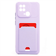 Чехол-накладка - SC315 с картхолдером для "Xiaomi Redmi 10C" (light violet)