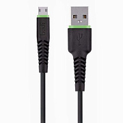 Кабель USB - micro USB budi M8J150M20  20см 2,4A  (black)
