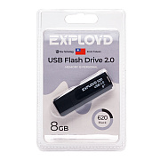 Флэш накопитель USB 8 Гб Exployd 620 (black)