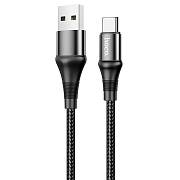 Кабель USB - Type-C Hoco X50 Excellent 15W 100см 3A  (black)