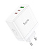 Адаптер Сетевой с кабелем Hoco N30 PD 2Type-C/USB 65W (Type-C/Type-C) (white)